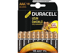 DURACELL İnce Kalem Pil 18'li AAA