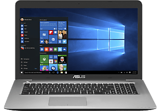 ASUS X756UX-T4311T szürke notebook (17,3" FullHD/Core i5/8GB/1TB HDD+128GB SSD/GTX950 4GB VGA/Windows 10)