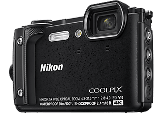 NIKON CoolPix W300 fekete digitális fényképezőgép, Holiday Kit