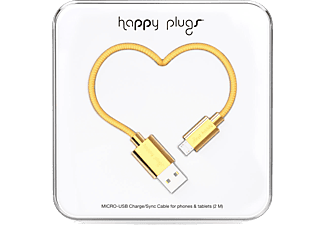 HAPPY PLUGS Micro USB To USB Şarj/Senkronizasyon Kablosu 2 m Gold
