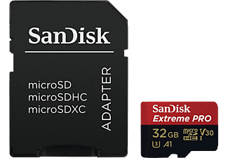 SANDISK MicroSDXC Extreme pro 32GB kártya + adapter (173427)
