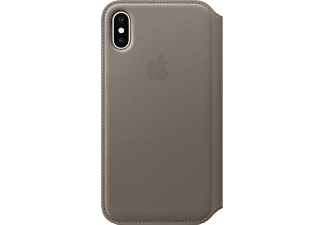 APPLE iPhone X szürke kinyitható bőrtok (mqry2zm/a)