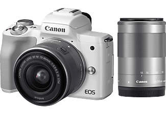 CANON EOS M50 fehér + EF-M 15-45 IS + EF-M 55-200 mm Kit