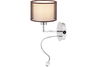 RÁBALUX 2629 ANASTASIA Falikar és LED Olvasó lámpa E27 1X60W, króm/barna