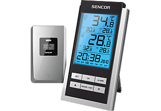 SENCOR SWS 125 Időjárás jelző, Kék LCD kijelzővel, Külső-belső hőmérővel