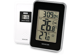 SENCOR SWS 25 BS Időjárás jelző, Fekete,Külső-belső hőmérő