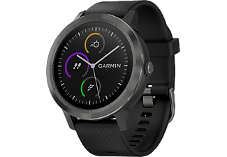 GARMIN Vívoactive 3 fekete/fekete szilikon, Slate okosóra