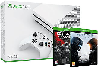 MICROSOFT Xbox One S 500GB + Gears of War 4 Ultimate Edition + Halo 5