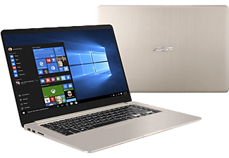 ASUS S510UN-BQ069T arany laptop (15,6" FHD matt/Core i7/8GB/256GB SSD + 1TB HDD/MX150 2GB VGA/Windows 10)