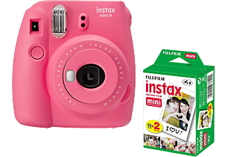FUJIFILM Instax MINI9 flamingo pink + Fuji Film Colorfilm Instax mini Glossy film 20db/csomag Kit
