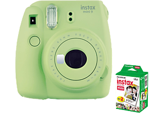 FUJIFILM Instax MINI9 lime green + Fuji Film Colorfilm Instax mini Glossy film 20db/csomag Kit