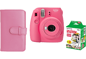 FUJIFILM Instax MINI9 flamingo pink +FujiFilm Colorfilm Instax miniGlossy film 20db/csomag +laporta album Kit