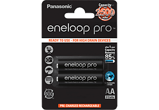 PANASONIC eneloop BK3HCDE-2BE 2500MAH 2XAA előre feltöltött akkumulátor