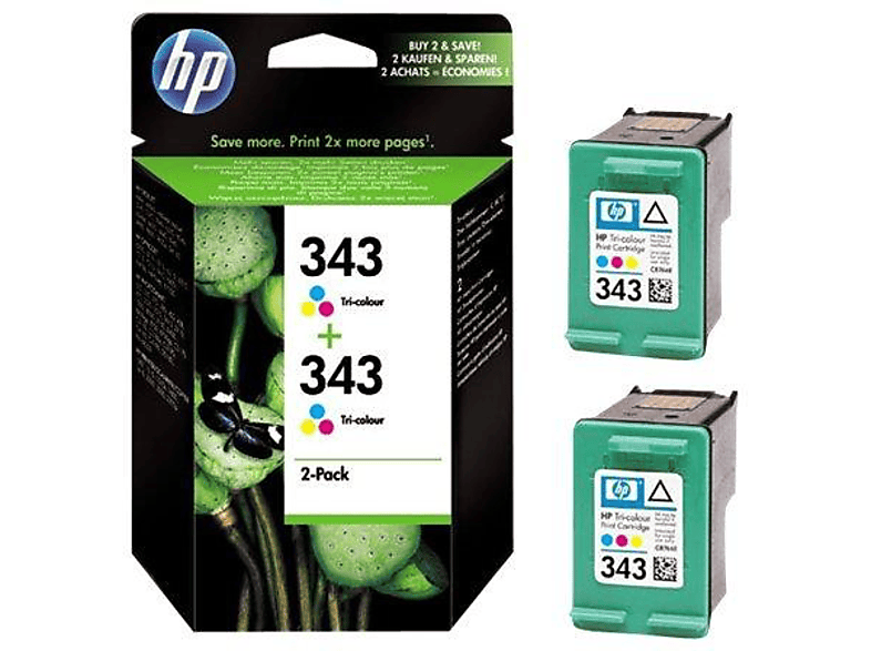 Cartucho De Tinta HP 343 Original Pack De 2 Cian Magenta Y