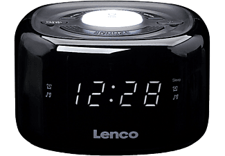 LENCO CR-12 ébresztőórás rádió, fekete
