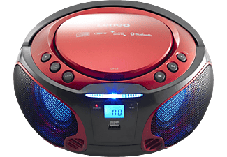 LENCO SCD-550 CD-s bluetooth rádió, piros