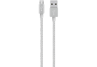 BELKIN F2CU021bt04-SLV MIXIT UP Metallic Micro USB - USB kábel, 1.2m,ezüst