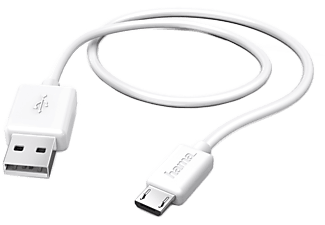 HAMA Adatkábel USB A - microUSB, fehér, 1,5m (123579)