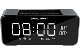 BLAUPUNKT BT16CLOCK Bluetooth hangszóró és ébresztőórás rádió, szürke/fekete
