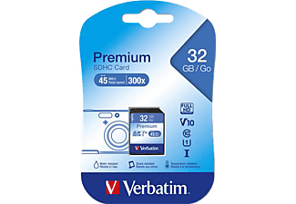 VERBATIM MVS32GH Memóriakártya, SDHC, 32GB, CL10/U1, 45/10 MB/s, VERBATIM, "Premium"