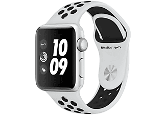 APPLE AW Nike+ GPS MQL32TU/A 42mm Alüminyum Kasa ve Saf Platin/Siyah Nike Spor Kordon Gümüş