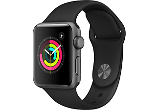 APPLE AW S3 GPS MR362TU/A 42mm Uzay Grisi Alüminyum Kasa ve Siyah Spor Kordon