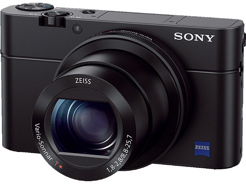 SONY Cyber-shot DSC-RX100 III Zeiss Kit Digitalkamera, 20.1 Megapixel, 2.9x opt. Zoom, Schwarz