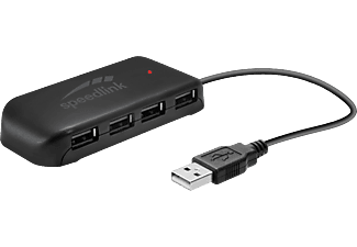 SPEED LINK SNAPPY EVO USB Hub, 7-Port, USB 2.0, aktív, fekete (SL140005BK)
