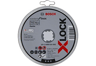 BOSCH X-LOCK Fémdobozos Vágókorong Standard Inox, ø 125x1x22,23mm, 10 db (2608619267)
