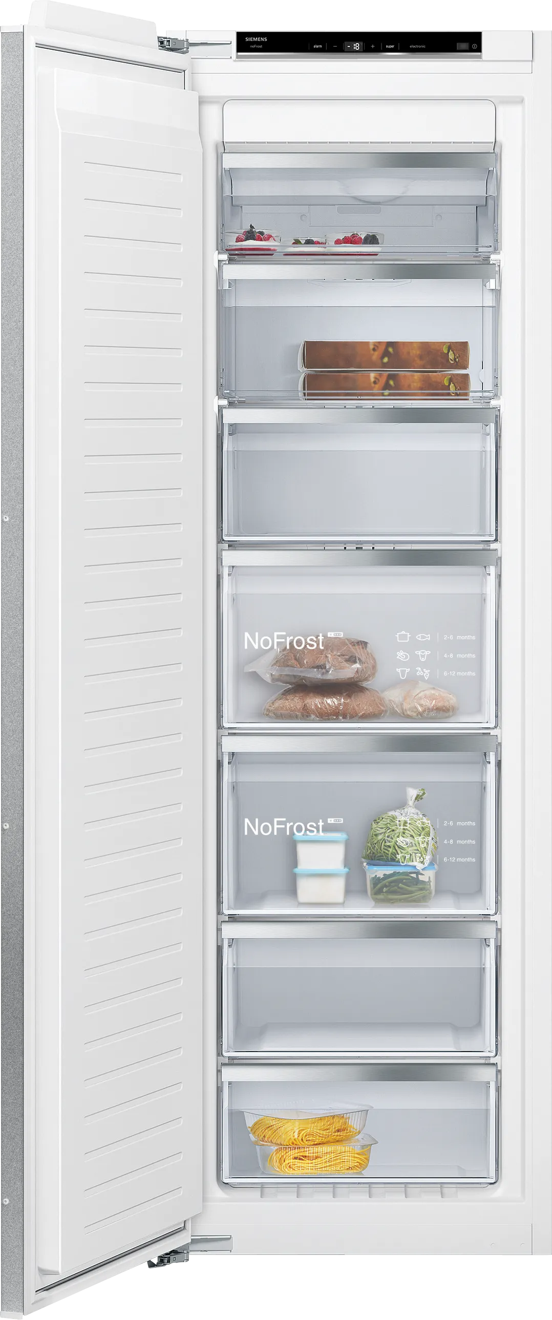 Siemens GI81NACE0, Serie IQ500, 212 l, 177.2 cm, No Frost, Cierre SoftClose, Sin panelar