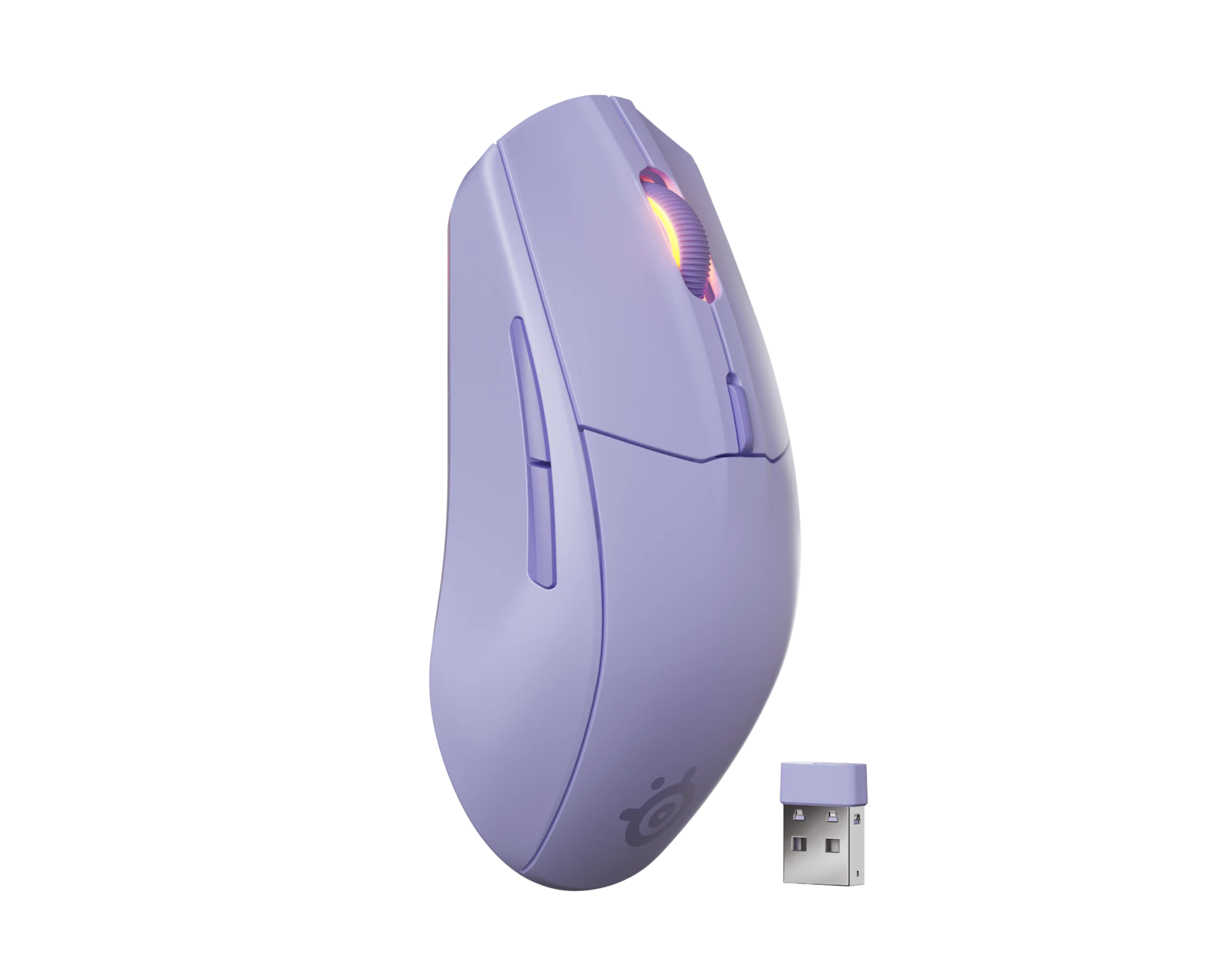 Ratón gaming - SteelSeries Rival 3 Wireless Gen 2, 2,4GHz / Bluetooth, 18000 ppp, Lavander