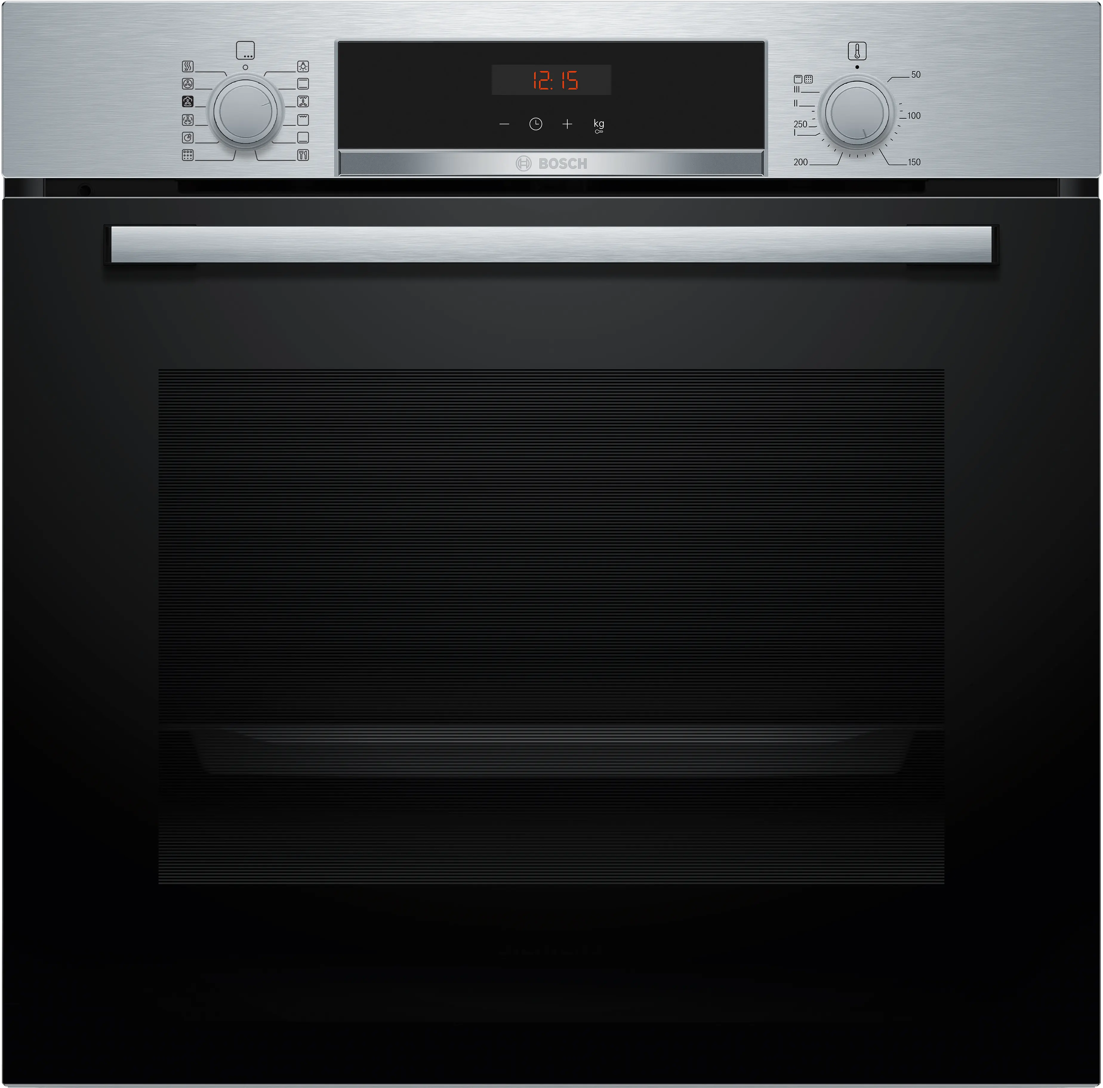 Bosch HQA574ES3, Serie 4, Multifunción, Pirolítico y por agua, 71 l, 3D Hot air, HotAir Steam, 60 cm, Inox