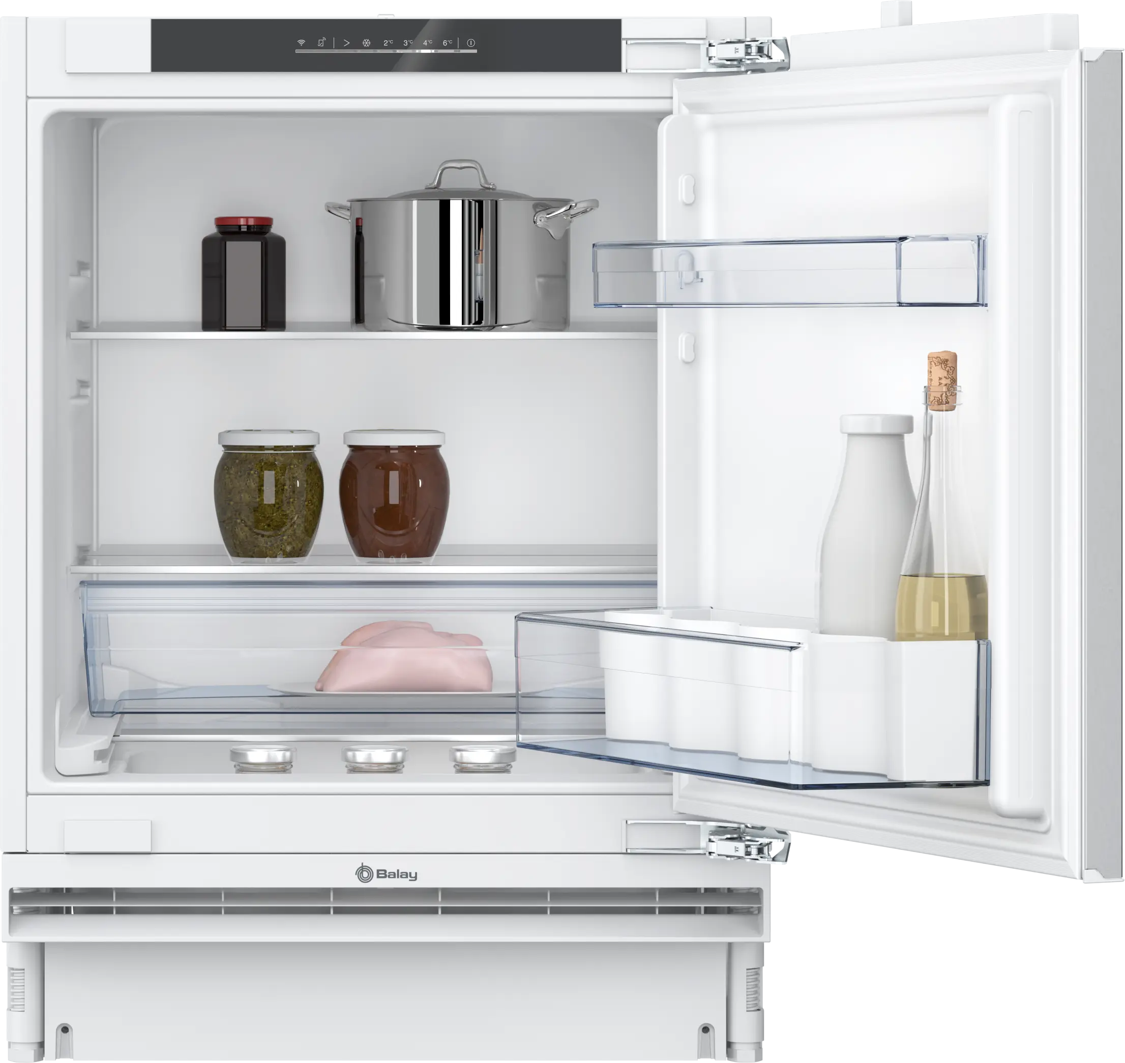 Nevera pequeña - Balay 3KUE037S, Cíclico, 82 cm, 134 l, Home Connect, Luz Led, Sin panelar