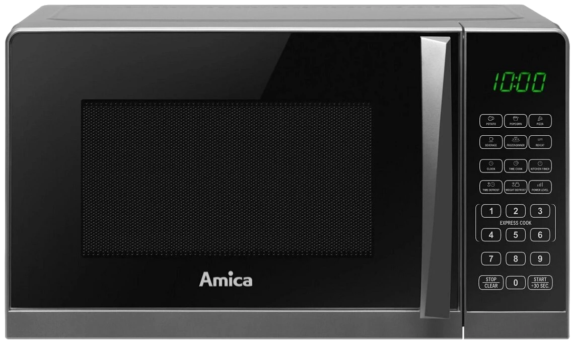 Kuchenka mikrofalowa Wolnostojąca AMICA AMGF20E1S QuickStart ChildLock Czarno-srebrny