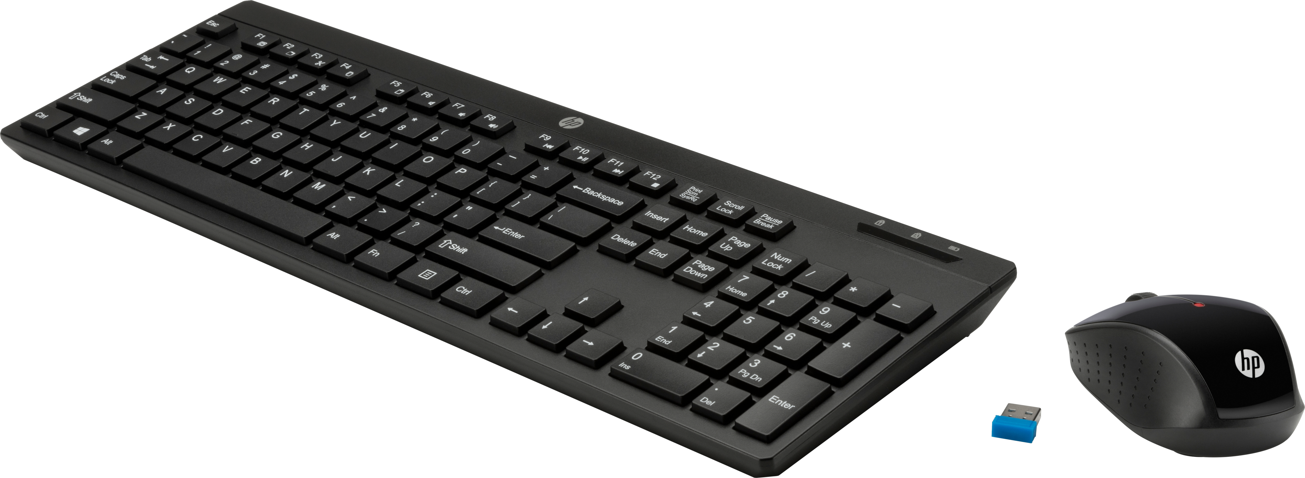 Pack Teclado + Ratón - HP 200, Cable/Inalámbrico, USB, 1000 ppp, Negro