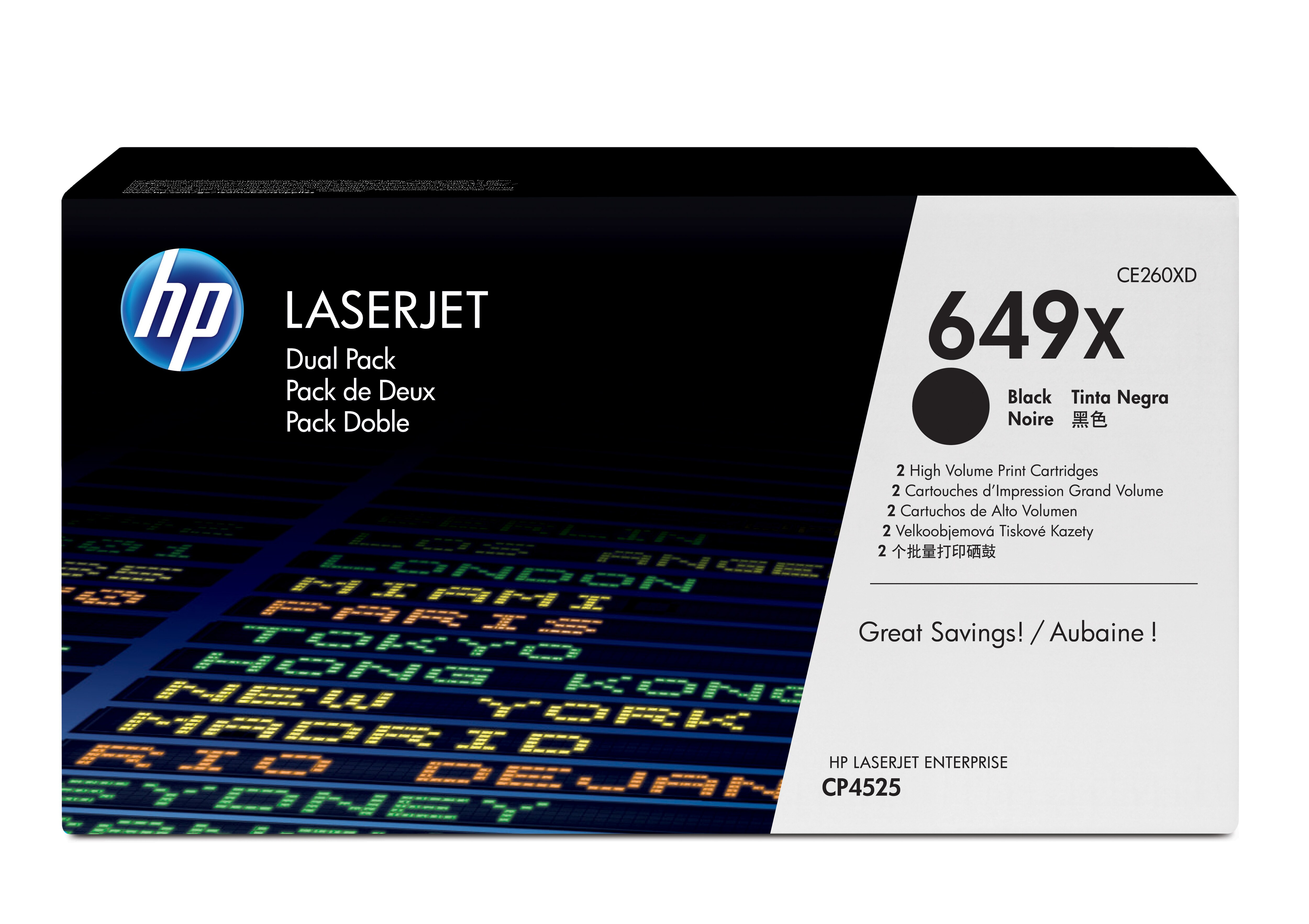 Tóner - HP 469X LaserJet, Paquete doble, Negro, 
