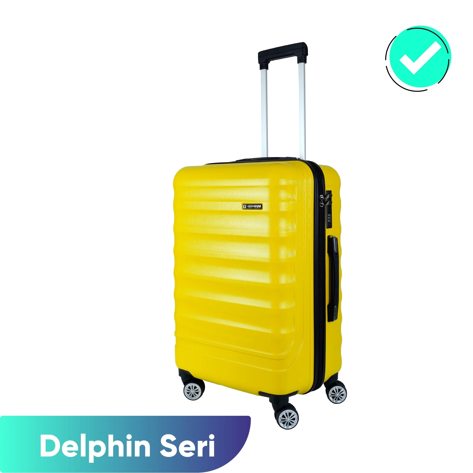VEGMANN Delphin ABS Orta Boy Valiz Sarı
