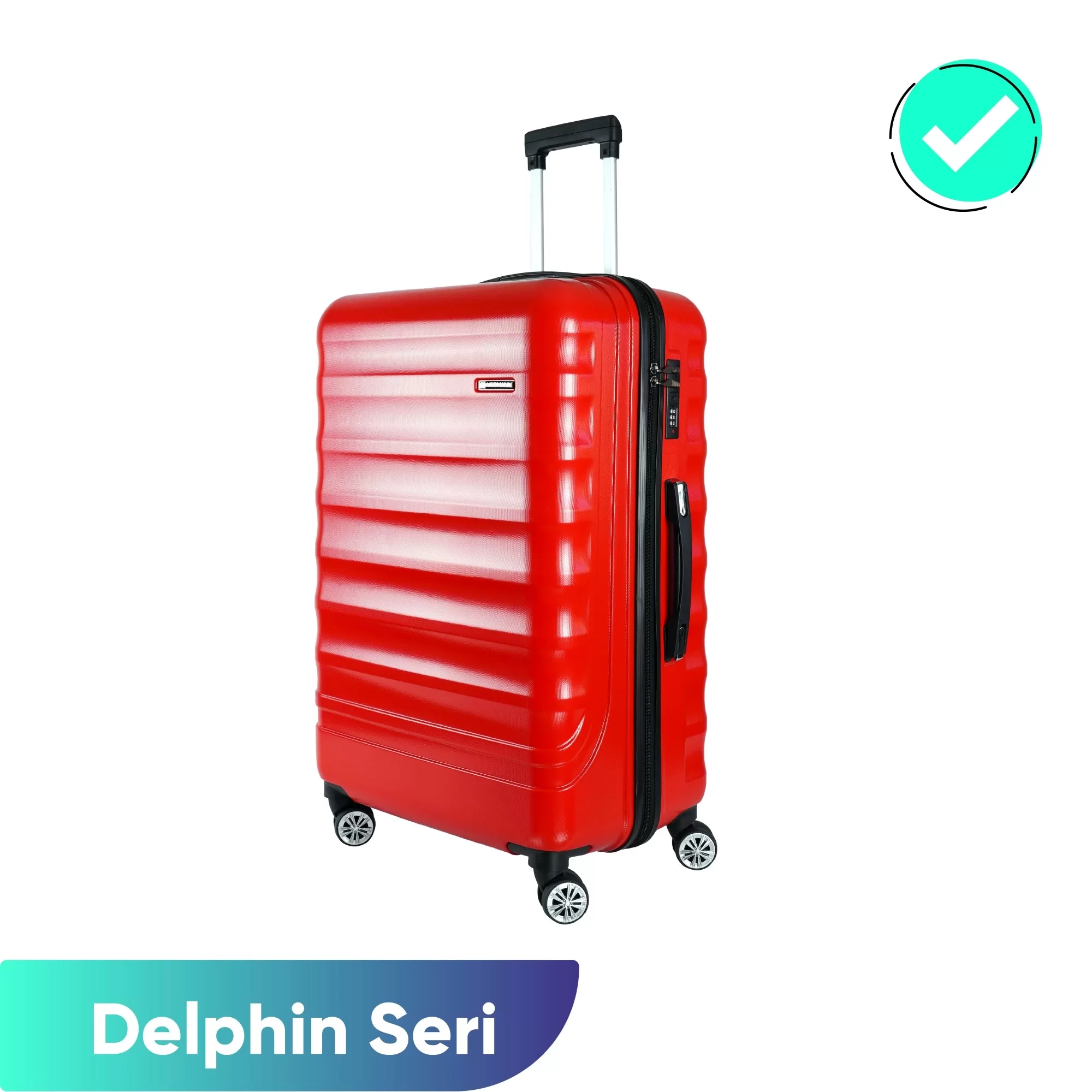 VEGMANN Delphin ABS Büyük Boy Valiz Kırmızı