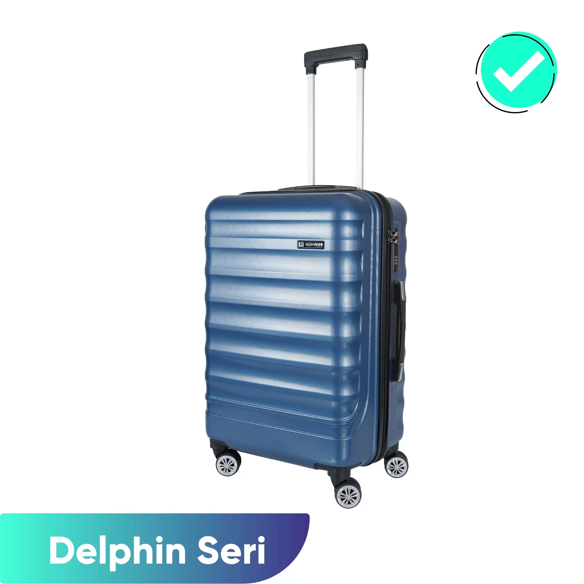 VEGMANN Delphin ABS Orta Boy Valiz Mavi