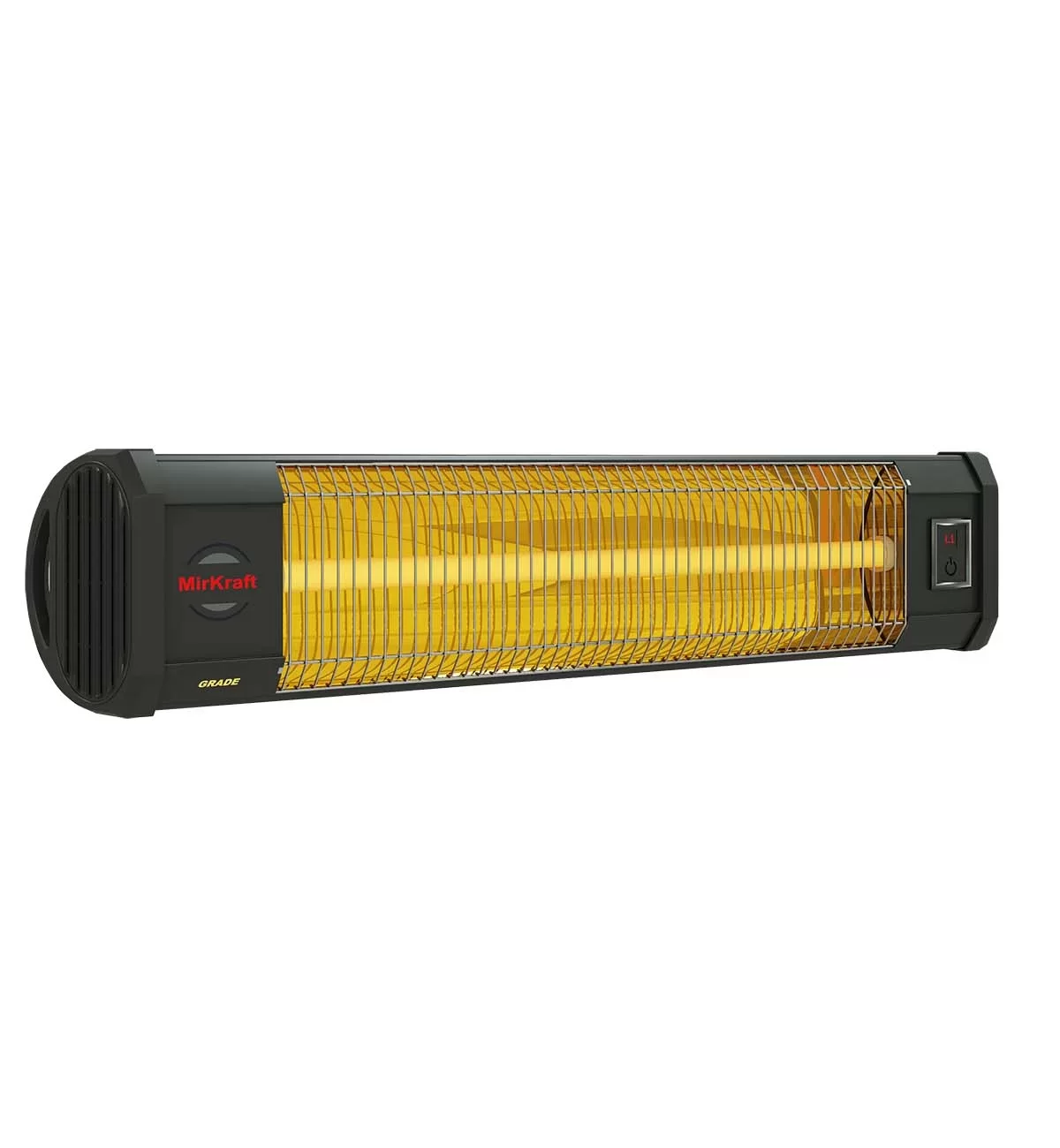 MIRKRAFT Grade Duvara Montaj Uzaktan Kumandalı Karbon 2500 W Elektrikli Isıtıcı Siyah