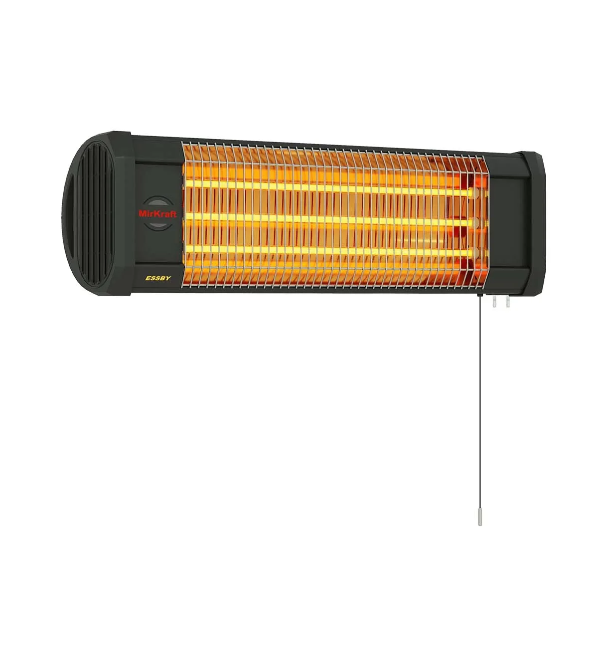 MIRKRAFT Essby Duvar Tipi Elektrikli 1800 W Infrared Isıtıcı Siyah