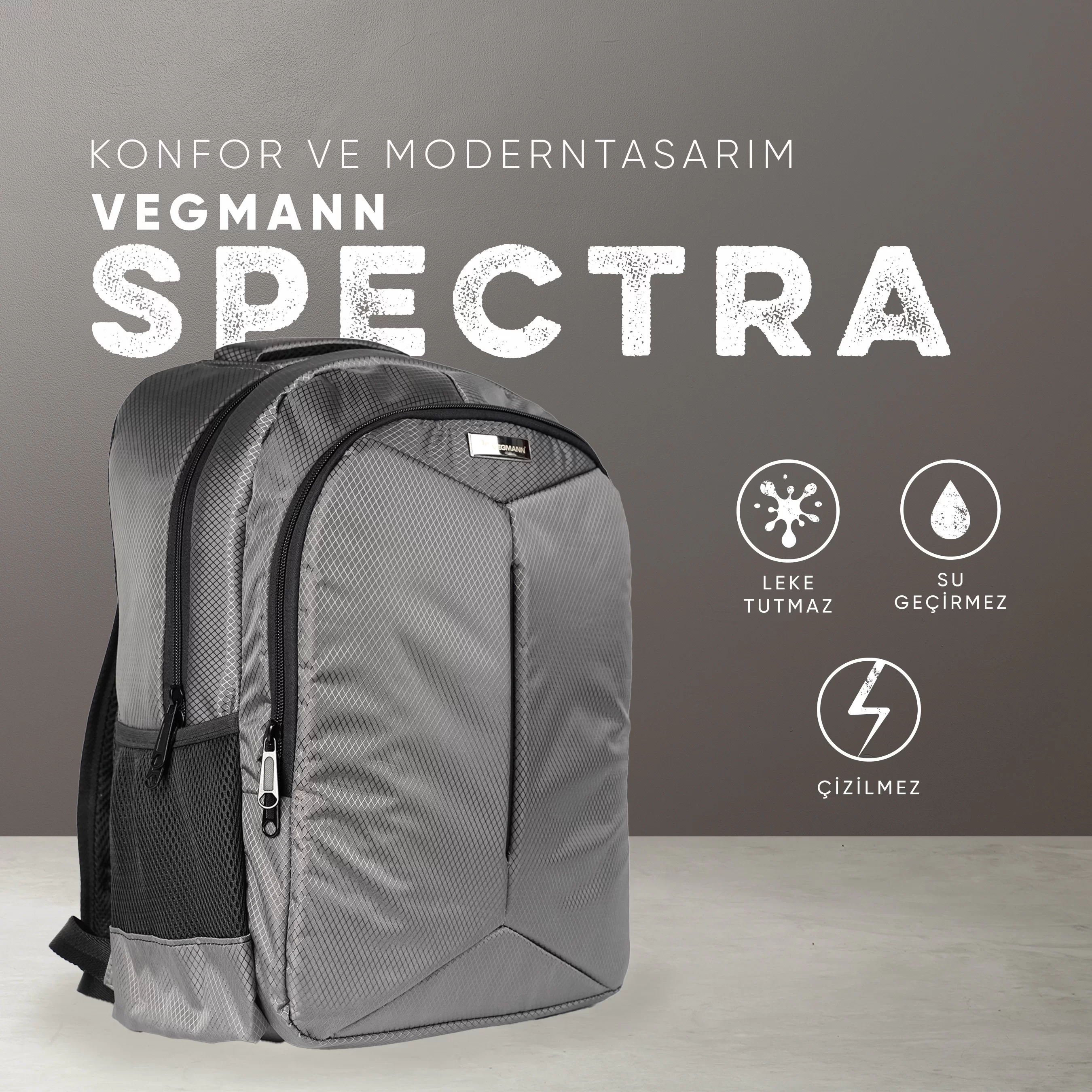 VEGMANN Spectra 15,6 inç Laptop Çantası Gri