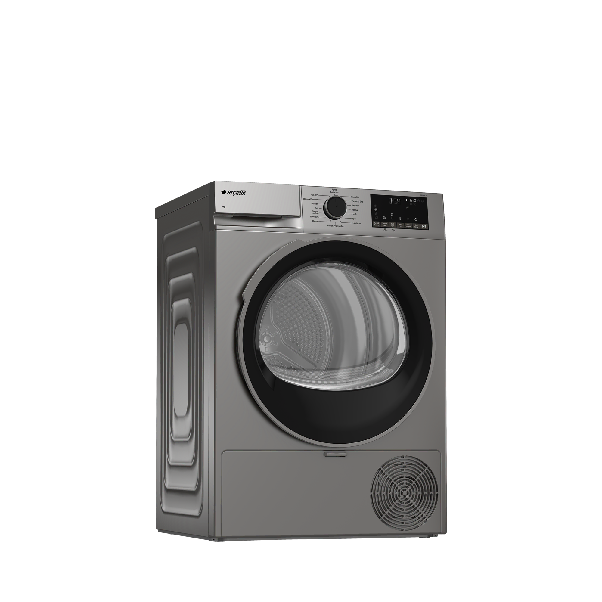 ARCELIK 901 KMX S E Enerji Sınıfı 9 kg Kurutma Makinesi Gümüş