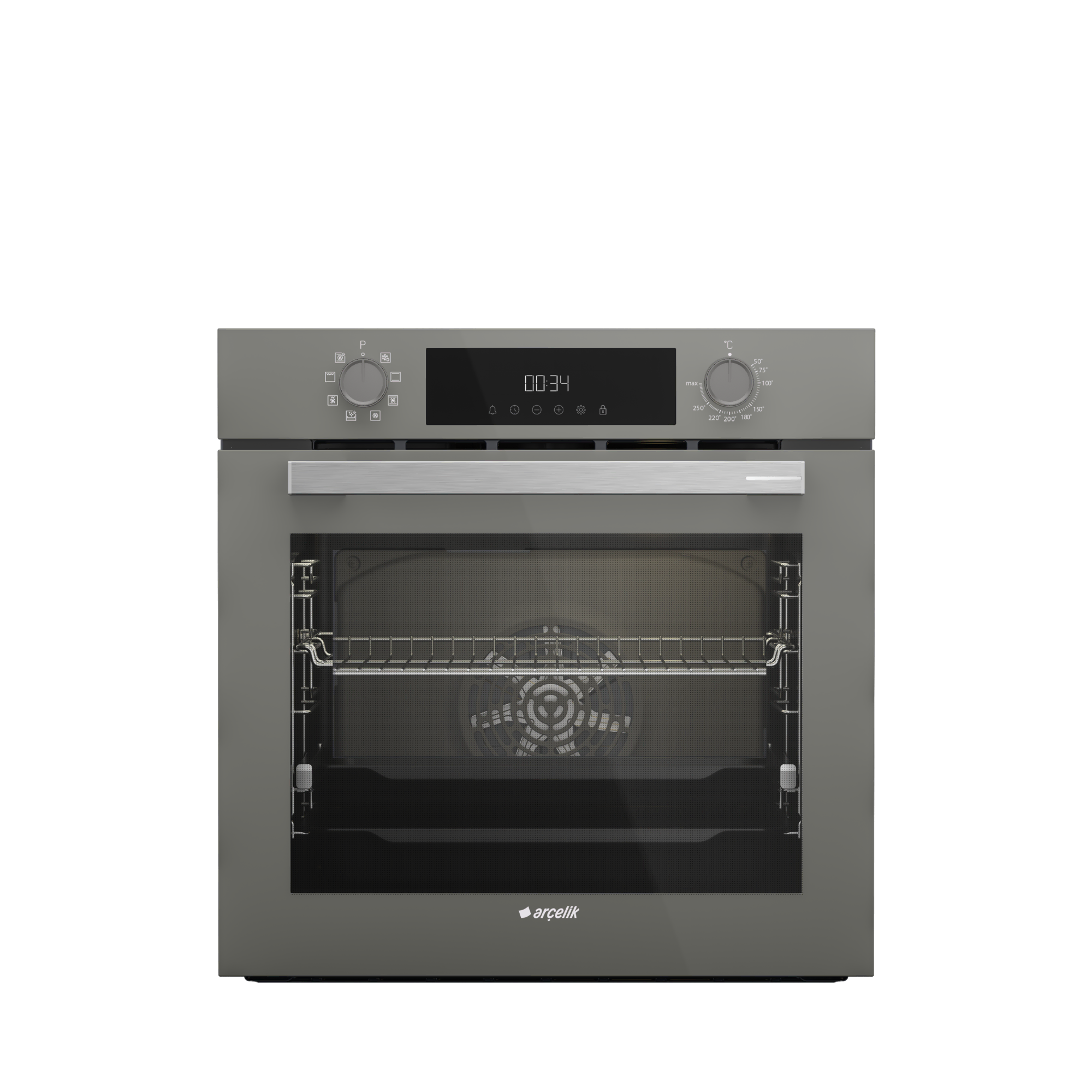 ARCELIK AFC 341 G 72 l Ankastre Fırın Gri Cam Yüzey (Grion)