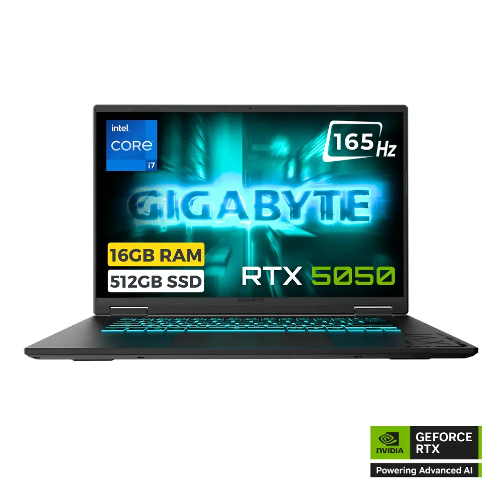 GIGABYTE Gaming A16 CTH  85W FHD+ 165Hz Intel Core i7 13620H 16 GB RAM 512 GB SSD 16 inç FreeDOS Gaming Laptop Siyah