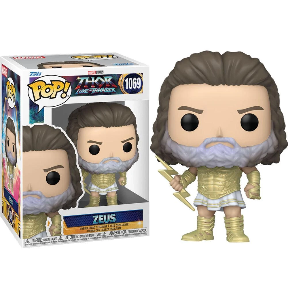 Funko POP! Marvel: Thor Love & Thunder - Zeus Bundled With A Byron's Attic Pop Protector