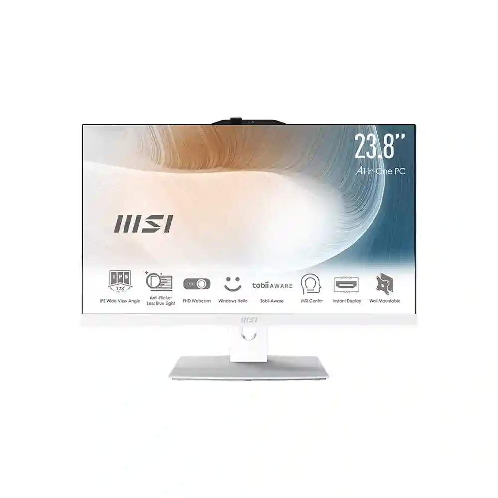 MSI Modern AM242P 12M-1891XTR i5-1235U 16 GB 500 GB 23,8 inç FreeDOS All In One Bilgisayar Beyaz