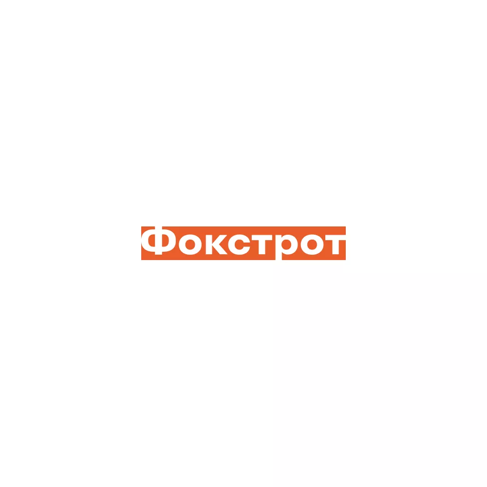 Logo przedstawia słowo "Фокстрот" białymi literami na pomarańczowym tle.