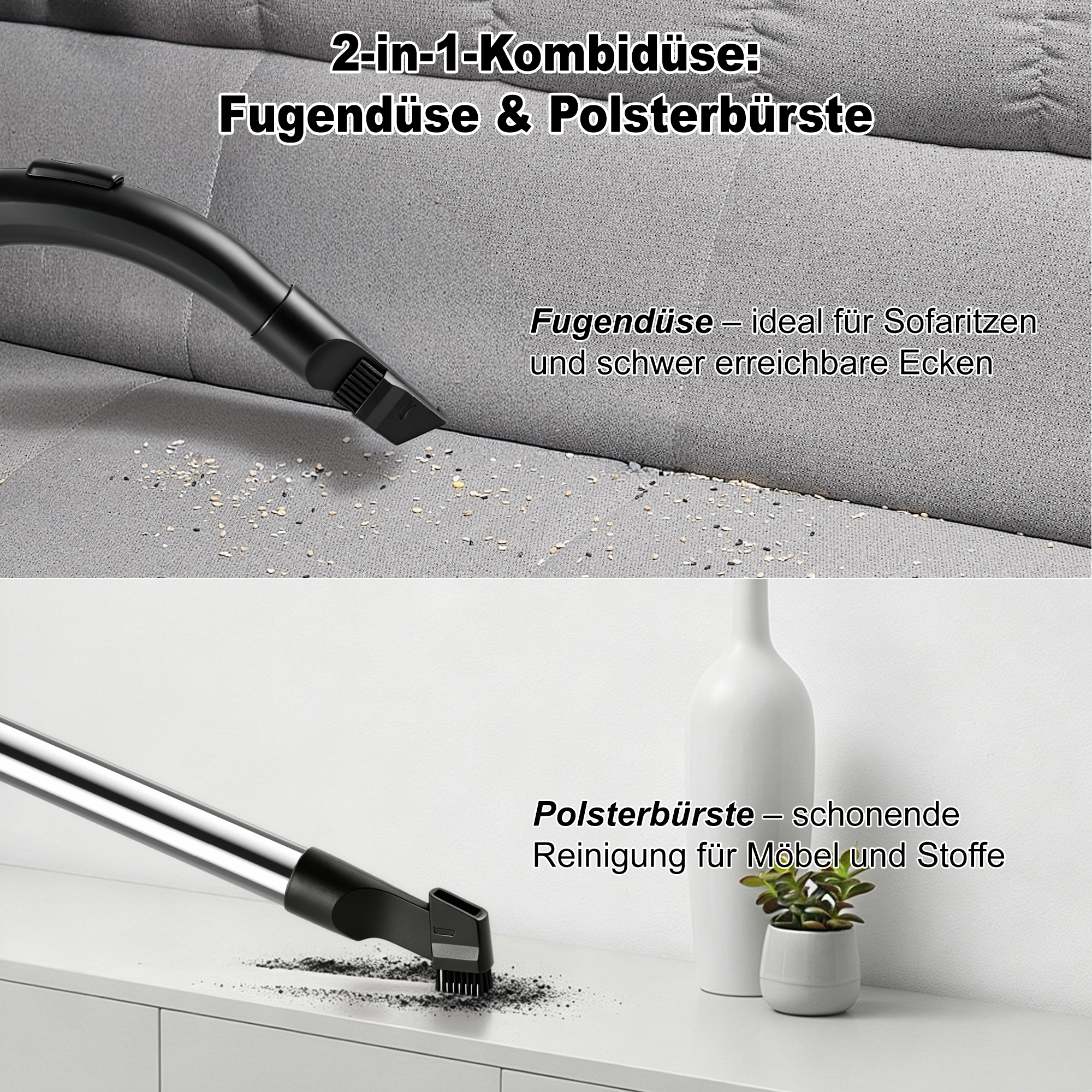 SROSS 800W,＜60dB,Allergie H12 HEPA-Filter Staubsauger, maximale Leistung: 800 Watt, blau-schwarzes Design)