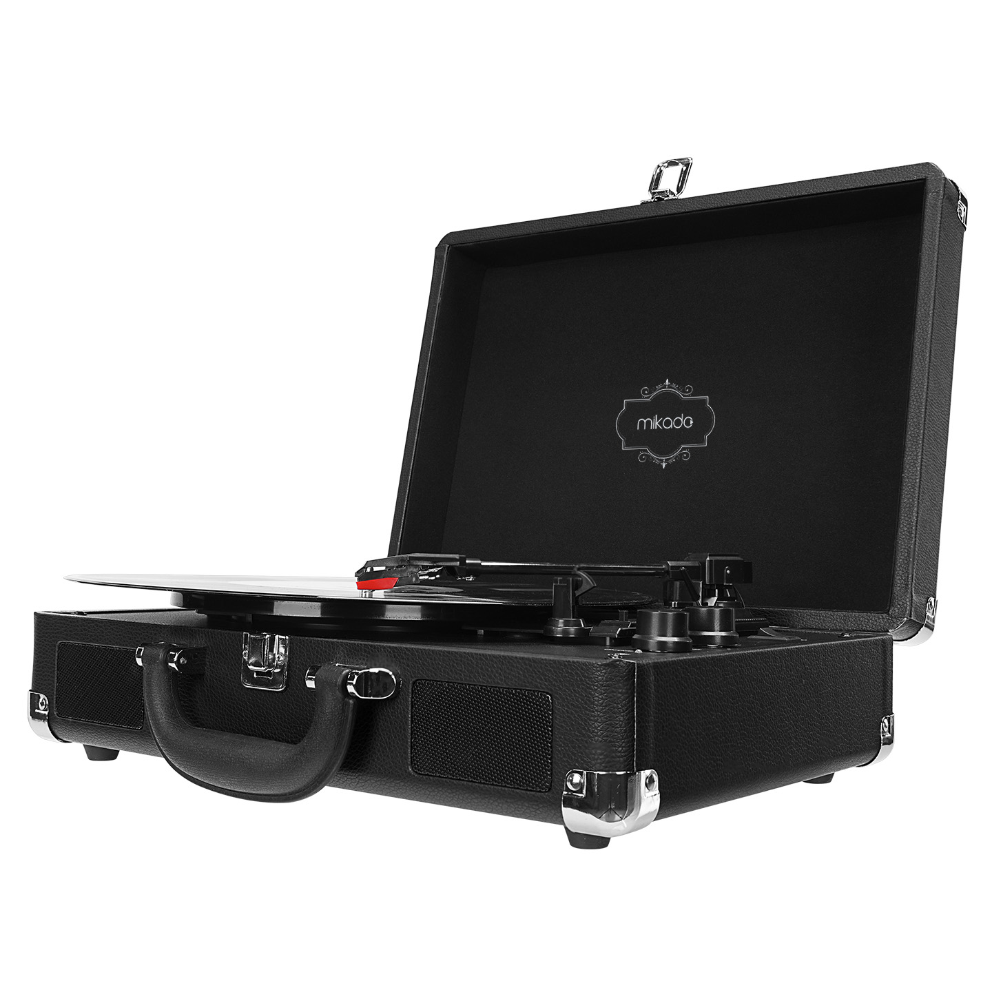 MIKADO Nostalgia MN P317 Pikap+RCA+Bluetooth Dest Müzik Kutusu Siyah